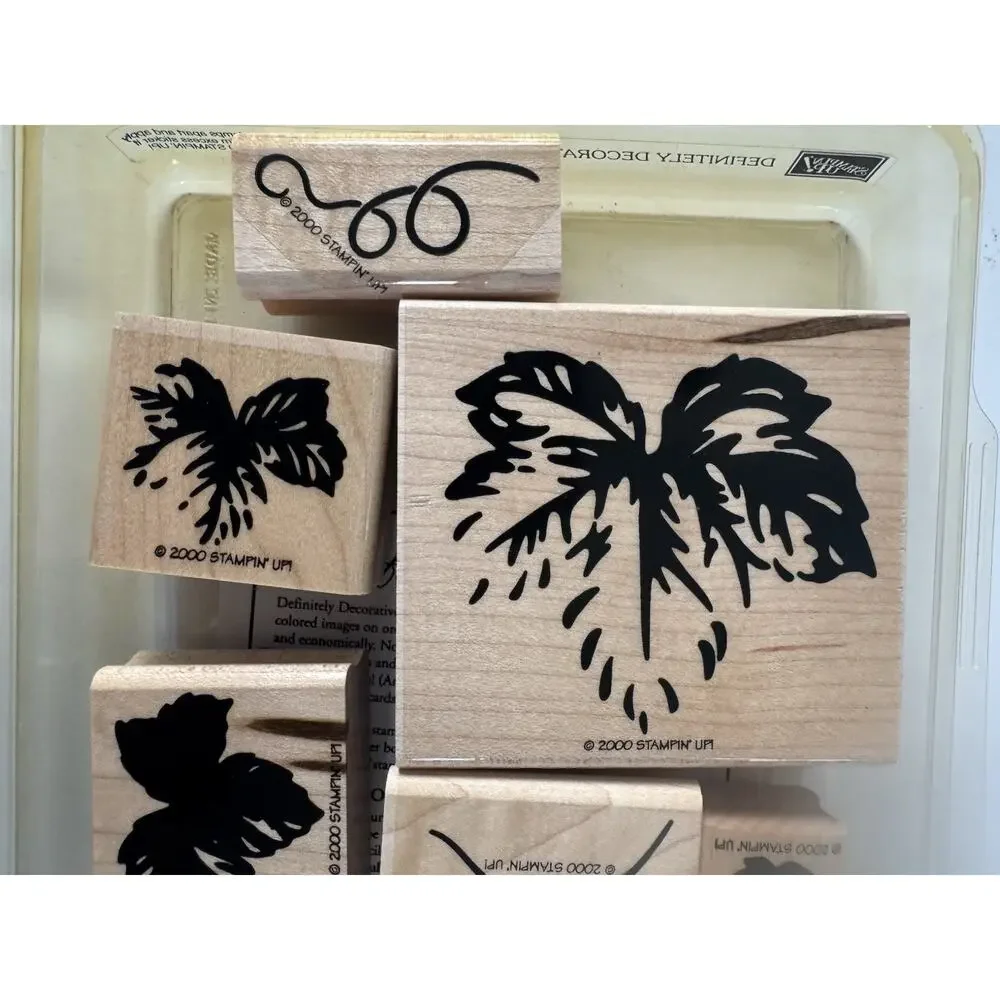 Stampin Up! 2000 Decorative Decorative Fine Vine Rubber stamp Wood Vintage #DR